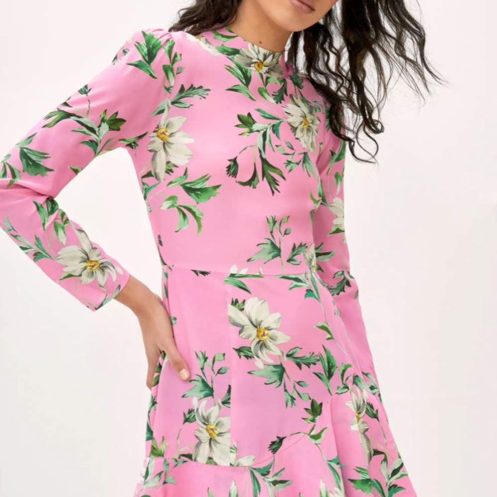 Anthropologie x Yumi Kim Night Fever Mini Dress, Morning Grace Pink - Picture 3 of 7